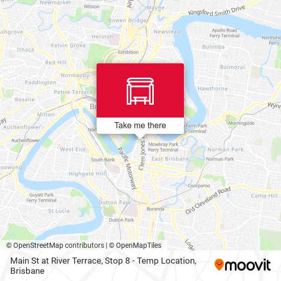 Main St at River Terrace, Stop 8 - Temp Location map
