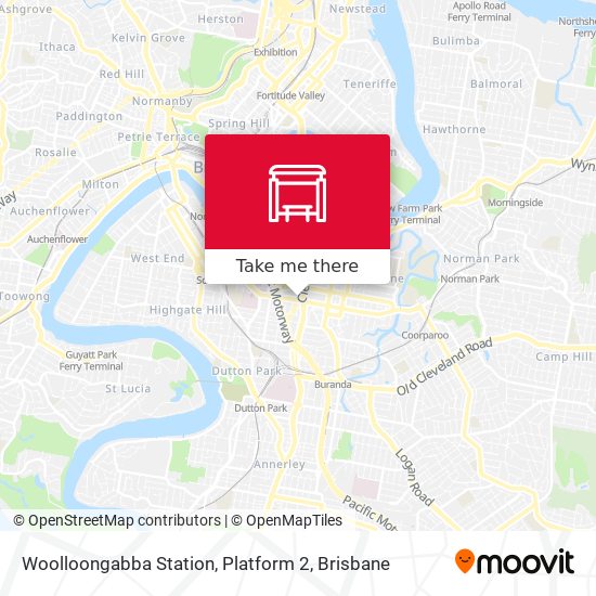 Woolloongabba Station, Platform 2 map