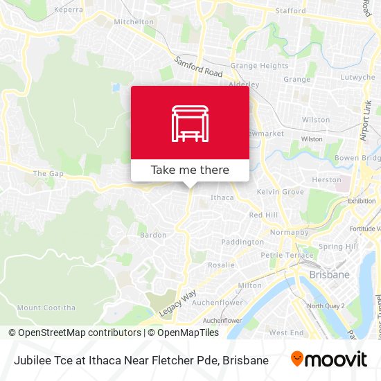 Jubilee Tce at Ithaca Near Fletcher Pde map