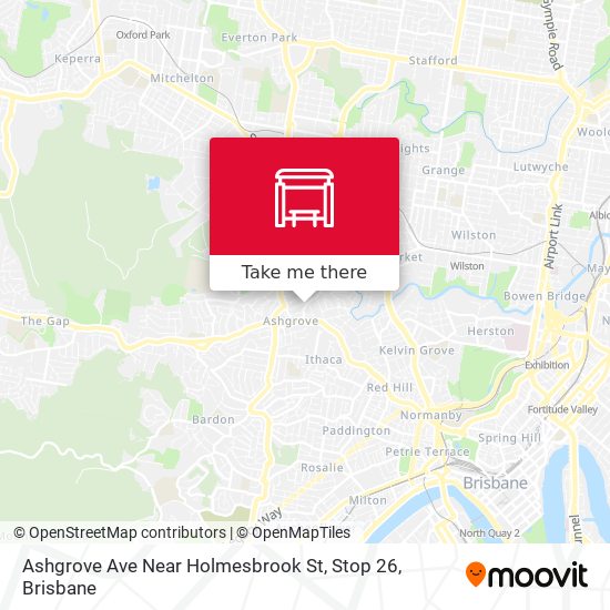 Mapa Ashgrove Ave Near Holmesbrook St, Stop 26