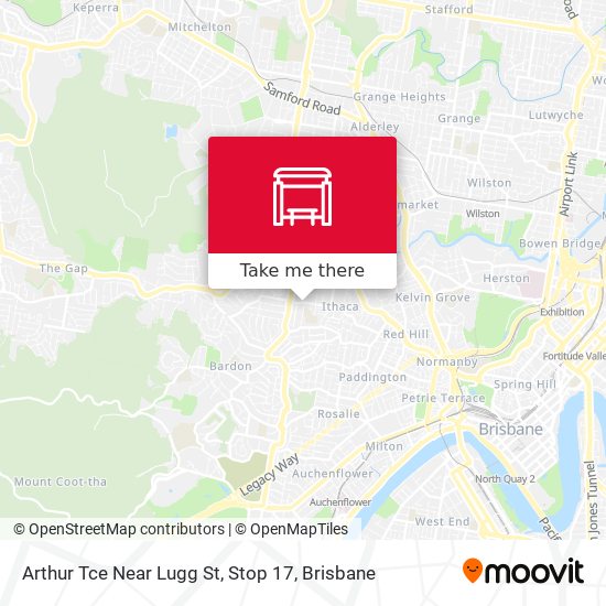 Arthur Tce Near Lugg St, Stop 17 map