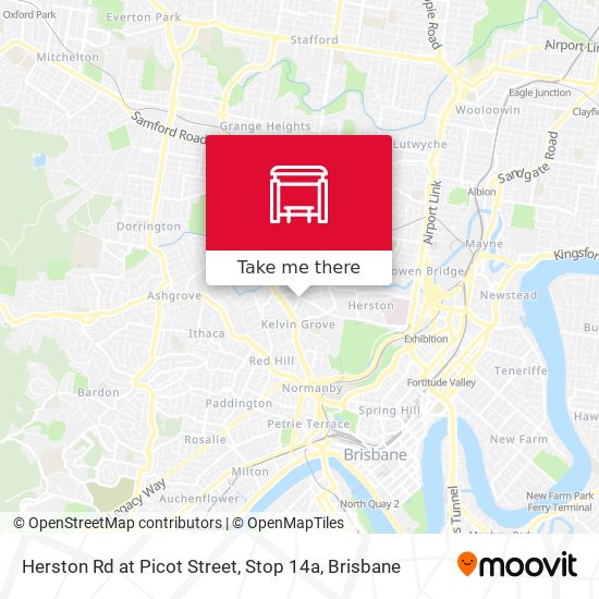 Herston Rd at Picot Street, Stop 14a map