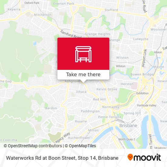 Waterworks Rd at Boon Street, Stop 14 map