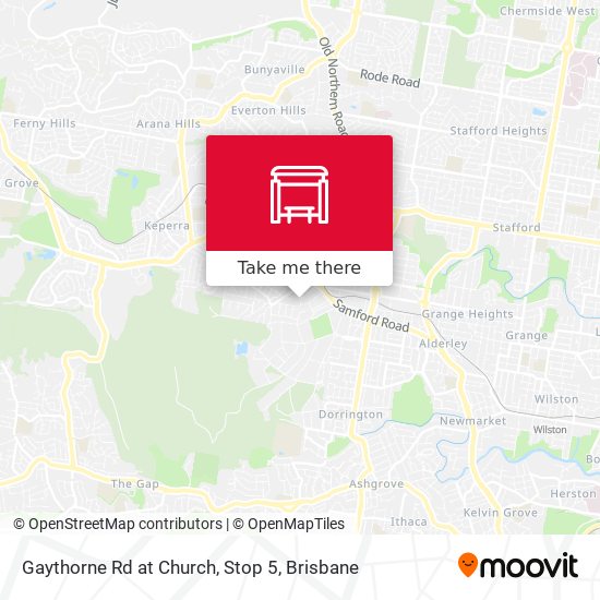 Gaythorne Rd at Church, Stop 5 map
