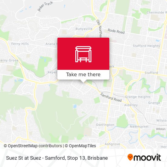 Suez St at Suez - Samford, Stop 13 map