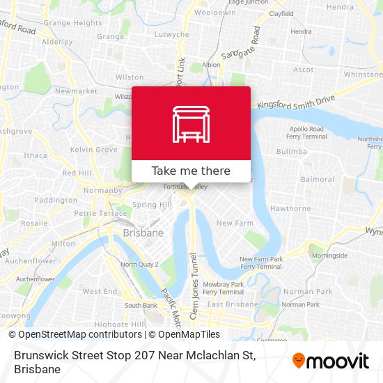 Brunswick Street Stop 207 Near Mclachlan St map