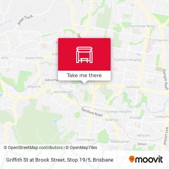 Griffith St at Brook Street, Stop 19 / 5 map