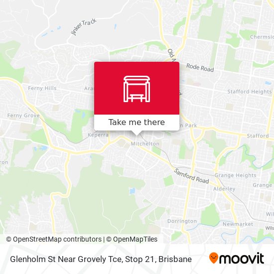 Glenholm St Near Grovely Tce, Stop 21 map