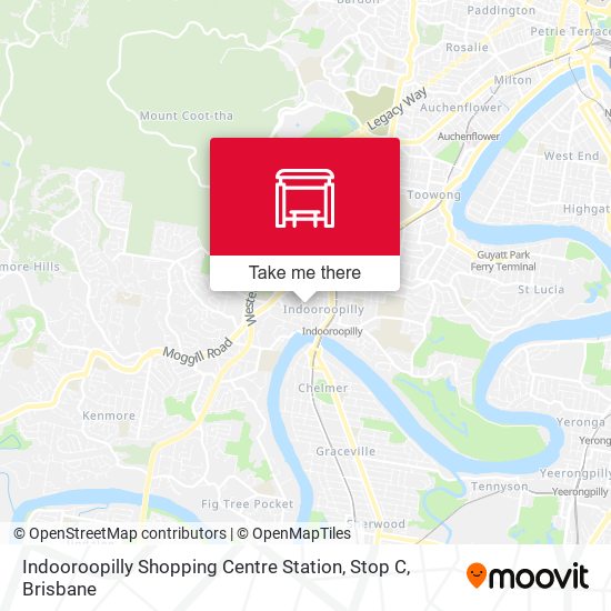 Mapa Indooroopilly Shopping Centre Station, Stop C