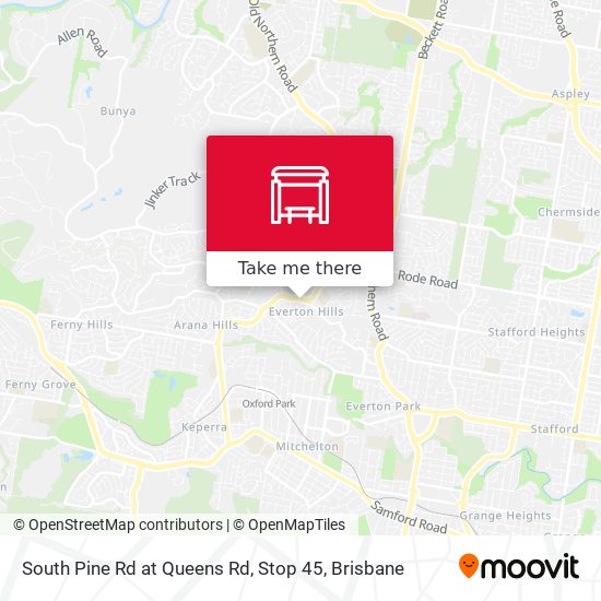 South Pine Rd at Queens Rd, Stop 45 map