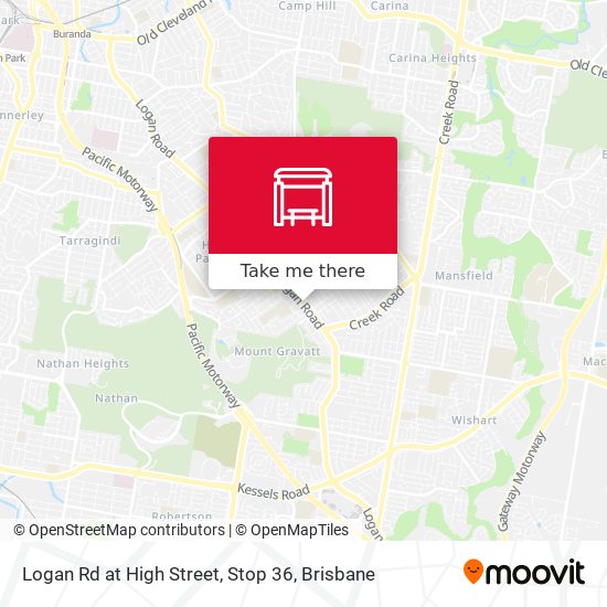 Logan Rd at High Street, Stop 36 map