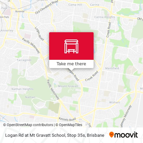 Logan Rd at Mt Gravatt School, Stop 35s map