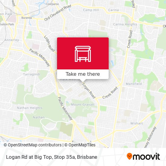 Logan Rd at Big Top, Stop 35a map