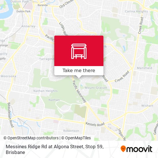 Messines Ridge Rd at Algona Street, Stop 59 map