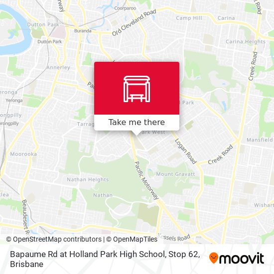 Bapaume Rd at Holland Park High School, Stop 62 map