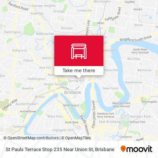 St Pauls Terrace Stop 235 Near Union St map