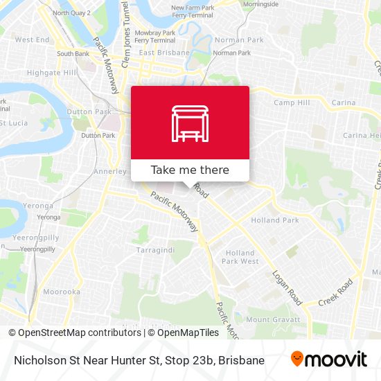 Nicholson St Near Hunter St, Stop 23b map
