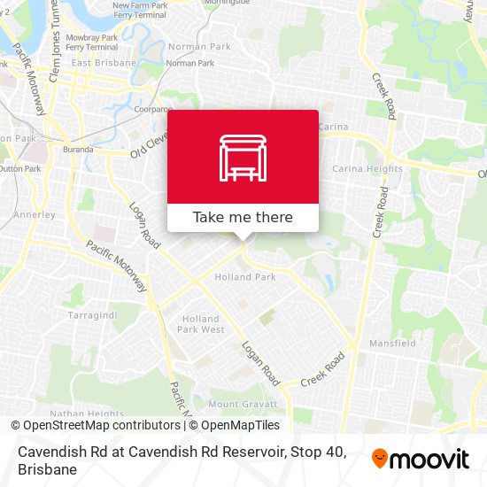 Cavendish Rd at Cavendish Rd Reservoir, Stop 40 map