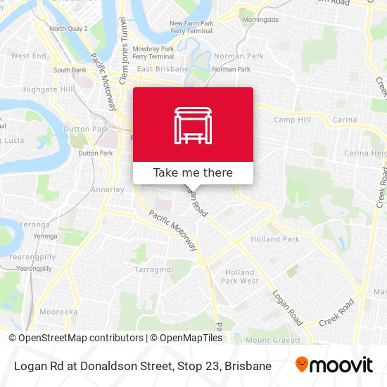 Logan Rd at Donaldson Street, Stop 23 map