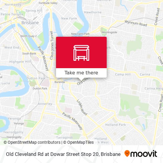 Old Cleveland Rd at Dowar Street Stop 20 map