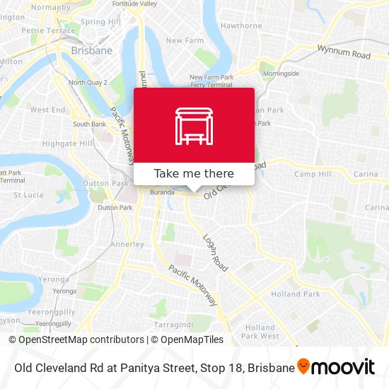 Old Cleveland Rd at Panitya Street, Stop 18 map