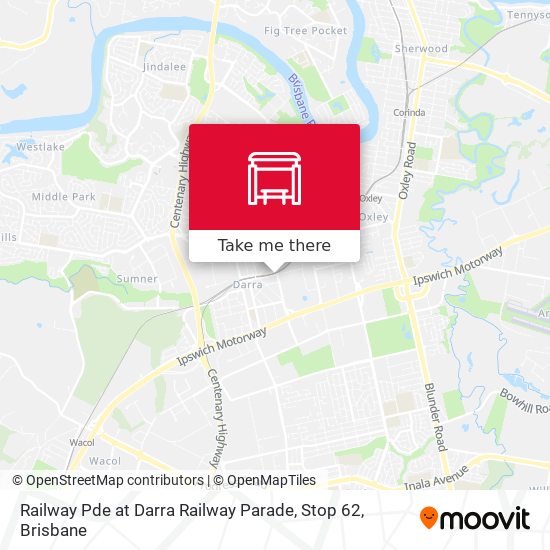 Railway Pde at Darra Railway Parade, Stop 62 map
