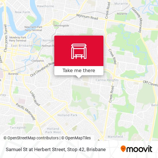 Samuel St at Herbert Street, Stop 42 map