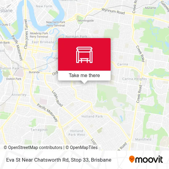 Mapa Eva St Near Chatsworth Rd, Stop 33