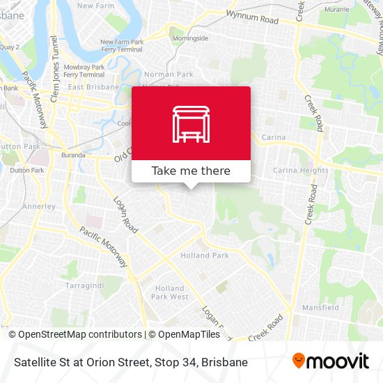 Satellite St at Orion Street, Stop 34 map
