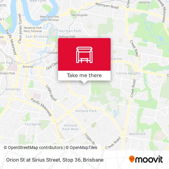 Orion St at Sirius Street, Stop 36 map
