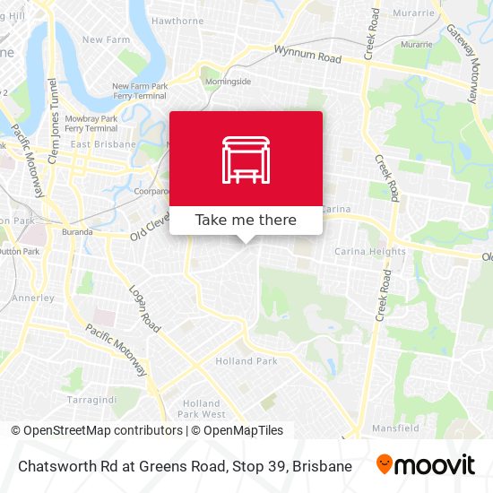 Mapa Chatsworth Rd at Greens Road, Stop 39