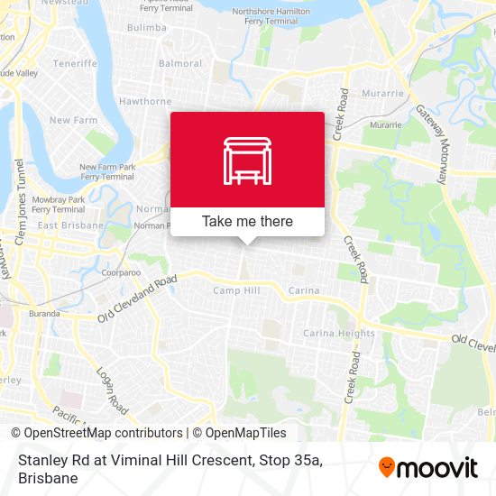 Stanley Rd at Viminal Hill Crescent, Stop 35a map