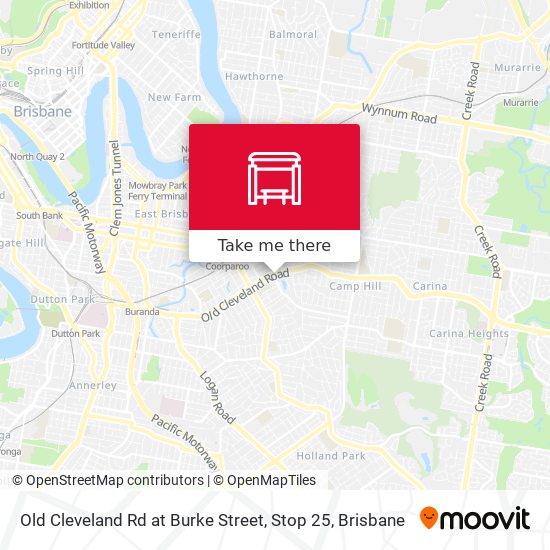 Old Cleveland Rd at Burke Street, Stop 25 map