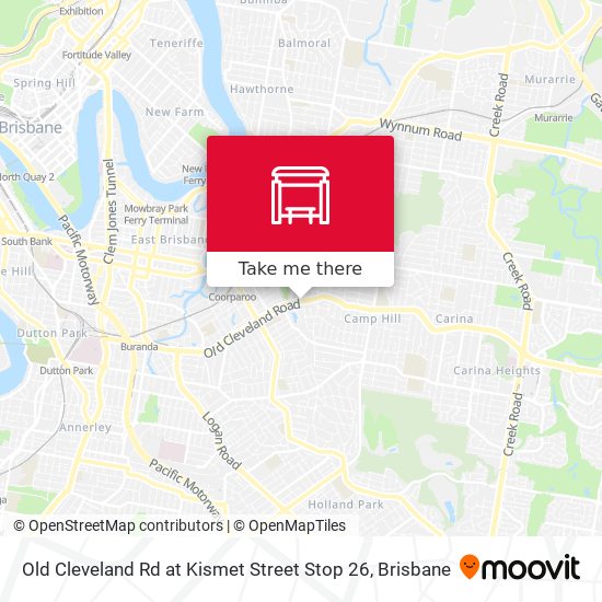 Old Cleveland Rd at Kismet Street Stop 26 map