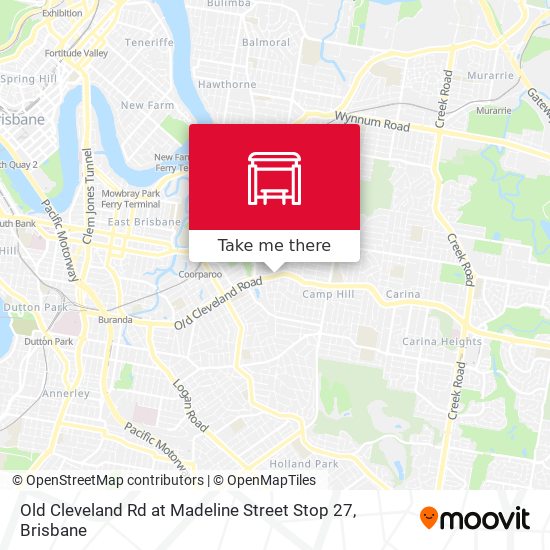 Old Cleveland Rd at Madeline Street Stop 27 map