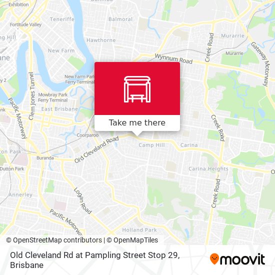 Old Cleveland Rd at Pampling Street Stop 29 map