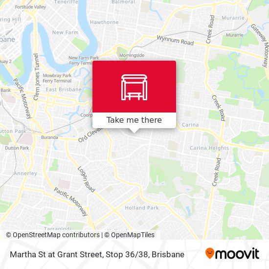 Martha St at Grant Street, Stop 36 / 38 map