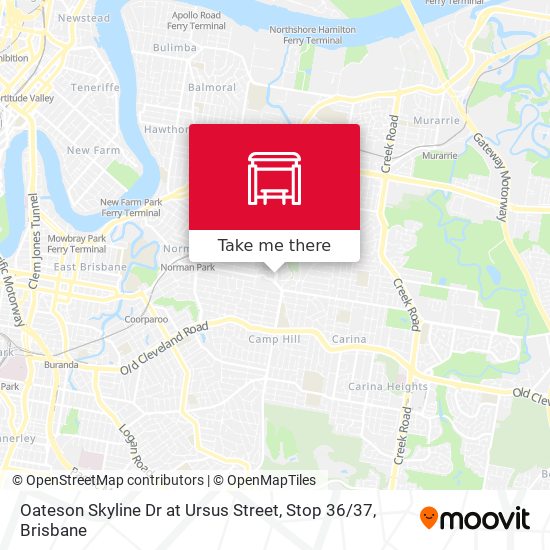 Oateson Skyline Dr at Ursus Street, Stop 36 / 37 map