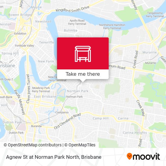 Agnew St at Norman Park North map