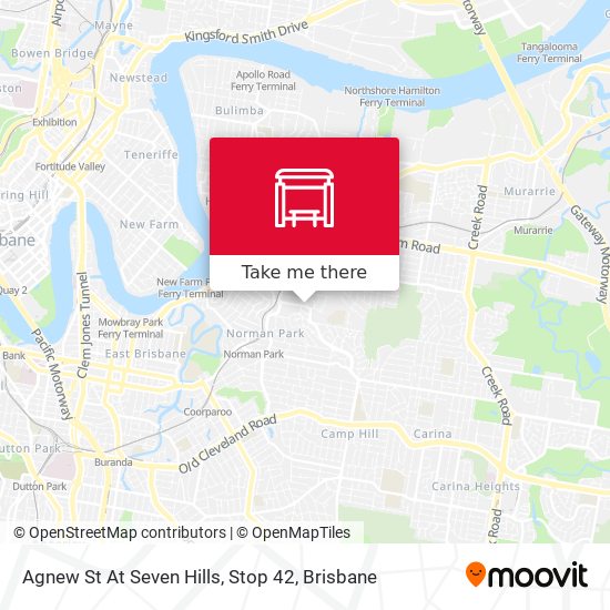 Agnew St At Seven Hills, Stop 42 map