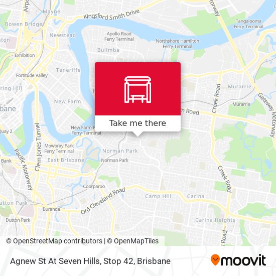 Mapa Agnew St At Seven Hills, Stop 42