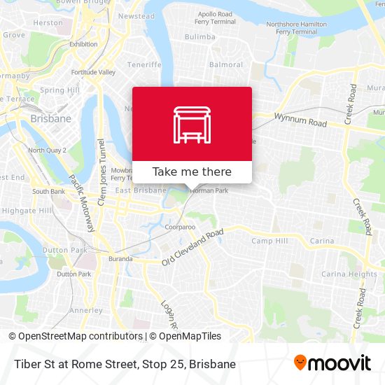Tiber St at Rome Street, Stop 25 map
