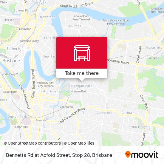 Bennetts Rd at Acfold Street, Stop 28 map