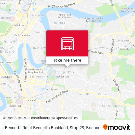 How to get to Bennetts Rd at Bennetts Bushland, Stop 29 in Norman Park by  Bus or Train?