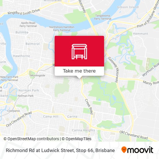 Richmond Rd at Ludwick Street, Stop 66 map