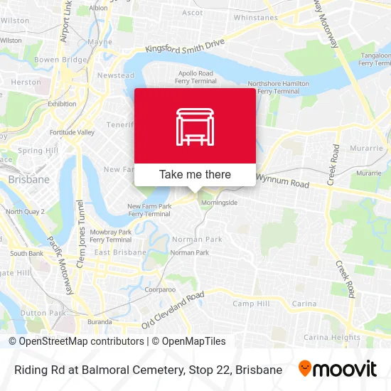 Mapa Riding Rd at Balmoral Cemetery, Stop 22