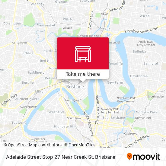 Adelaide Street Stop 27 Near Creek St map