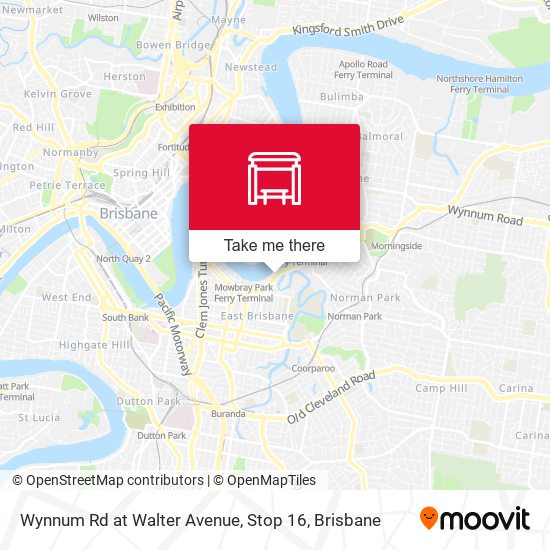 Wynnum Rd at Walter Avenue, Stop 16 map