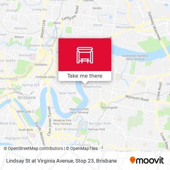 Lindsay St at Virginia Avenue, Stop 23 map