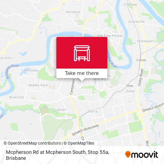 Mcpherson Rd at Mcpherson South, Stop 55a map